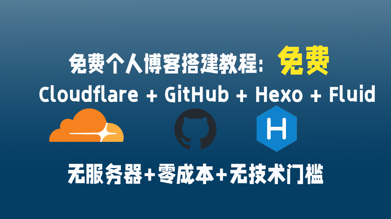 免费个人博客搭建教程:Cloudflare + GitHub + Hexo + Fluid